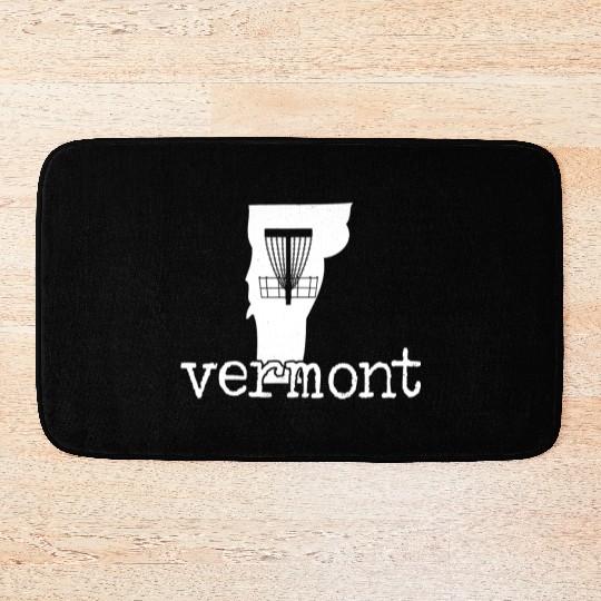 State of Vermont Disc Golf Golfer Golfing Basket Bath Mats
