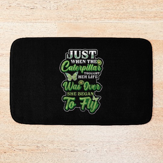 Butterfly Nature Spring Colored Bath Mats