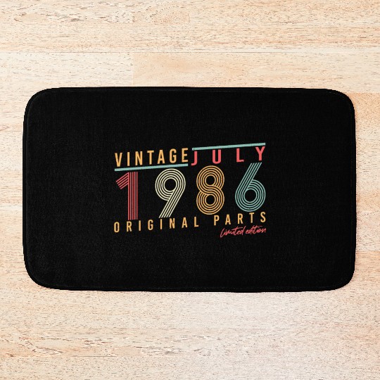 Retro 1986 July Bath Mats
