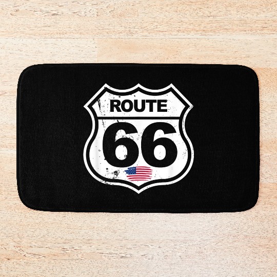 Vintage Route 66 retro style Bath Mats