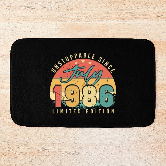 Building Year 1986 In July Bath Mats