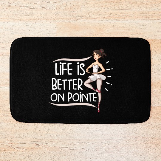 Ballet Ballerina Dance Dancer Dancing Ballet Gift Bath Mats