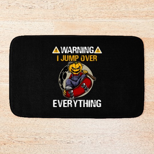 I Jump Over Everything Halloween Skateboard Bath Mats