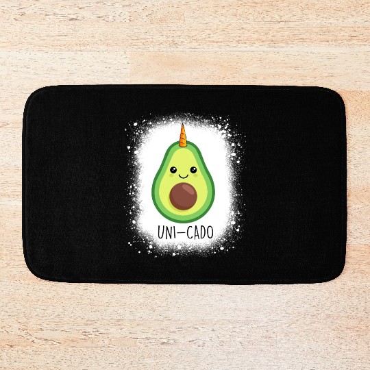 Cute Avocado Unicorn Design Bath Mats