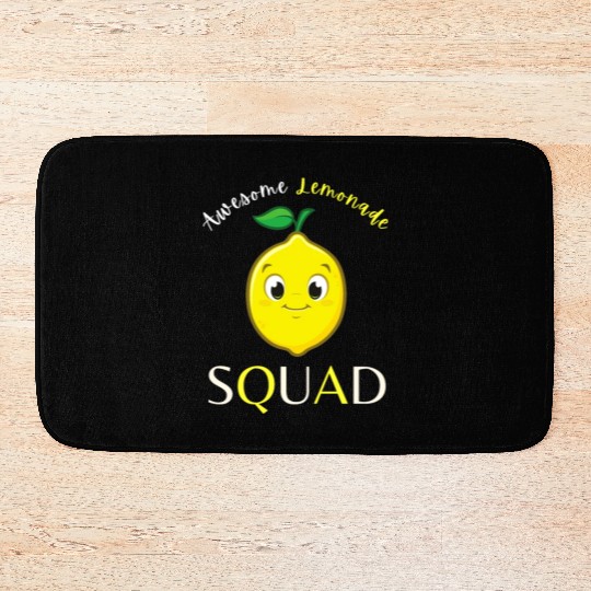 Awesome Lemonade Squad Lemon Lovers For Summer Bath Mats