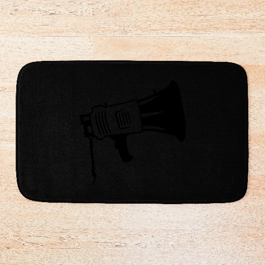 Megaphone propaganda icon loudspeaker Bath Mats