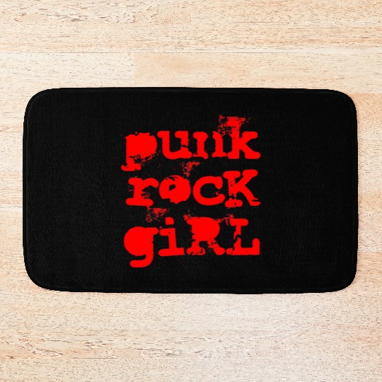 Punk Rock Girl Bath Mats