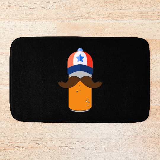 funny patriotic mullet beer 4th of july summer Bath Mats