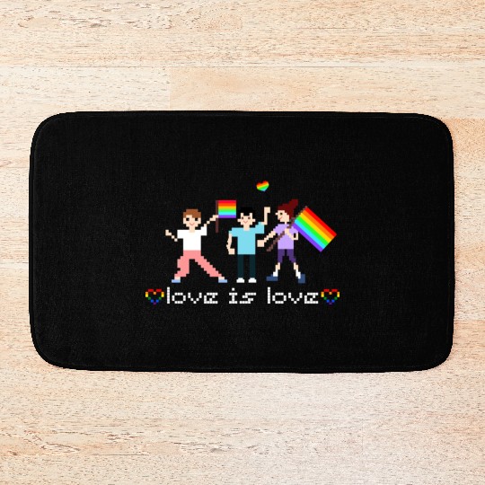 Pride Pixel, perfect for LGBT community Bath Mats