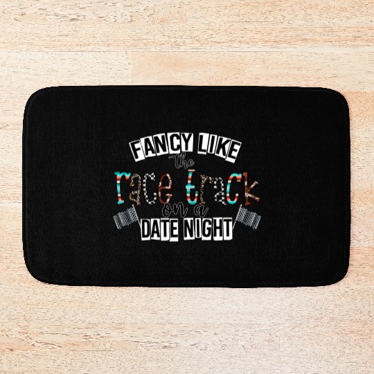 Fancy Like The Race Track On a Date Night Bath Mats