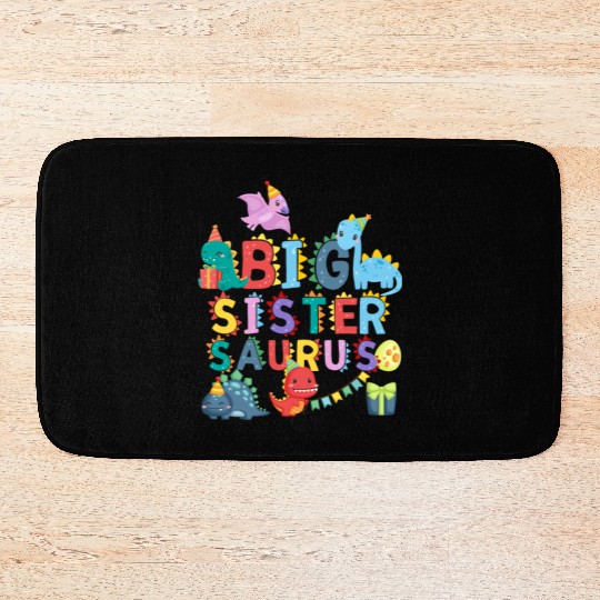 Big sister Saurus | Rawr Dinosaur Bath Mats | Family