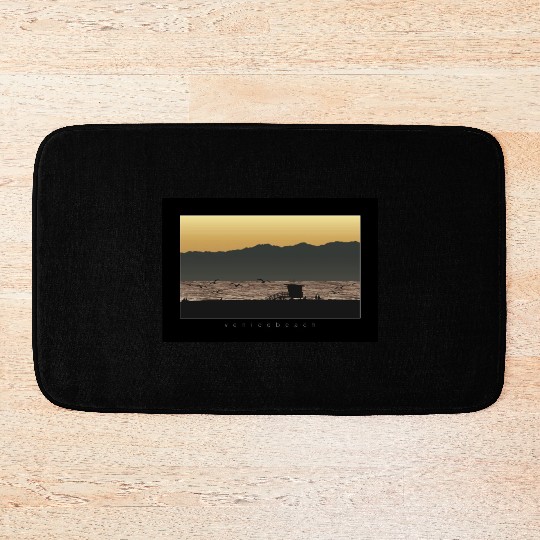 Venice Beach California Sunset Bath Mats
