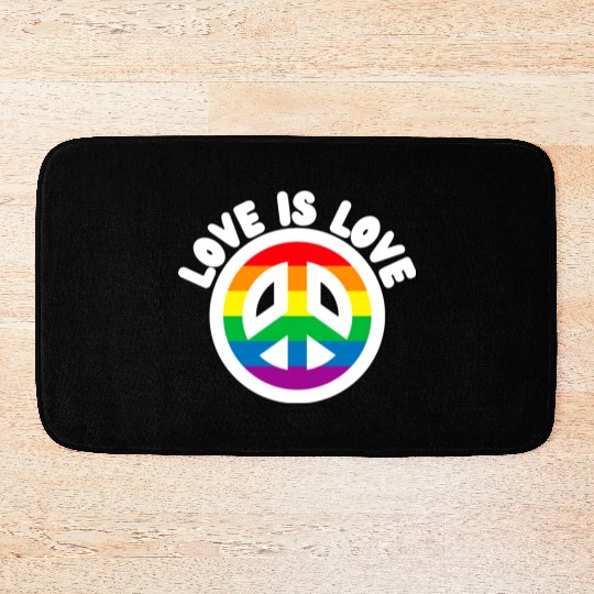 Pride flag - Pride quote lgbt community Bath Mats