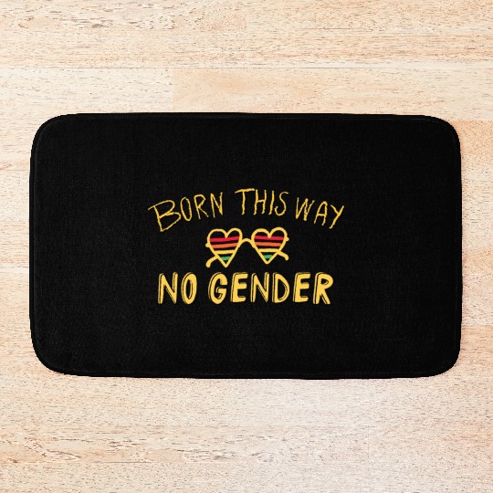 no gender- Pride quote lgbt community Bath Mats
