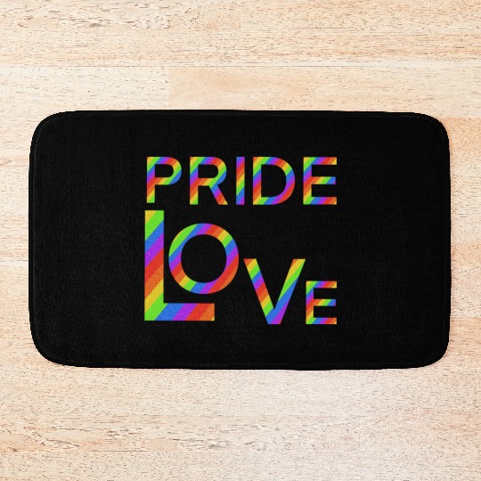Pride love - flag Pride lgbt community Bath Mats