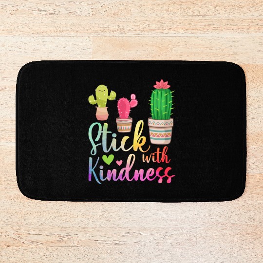 Stick With Kindness Cactus Lovers Teacher Bath Mats