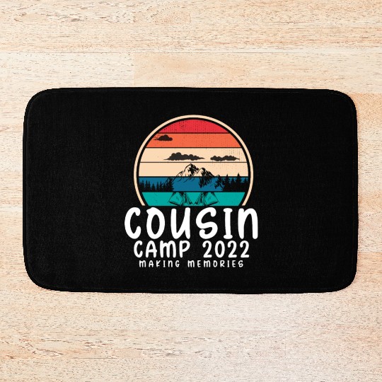 COUSIN CAMP 2022 Funny Summer Vacation Camping Bath Mats