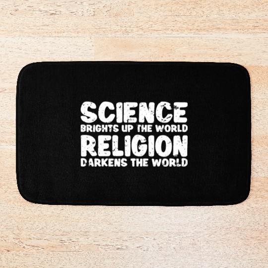 Atheist Atheism Anti Religion Securalism God Sucks Bath Mats
