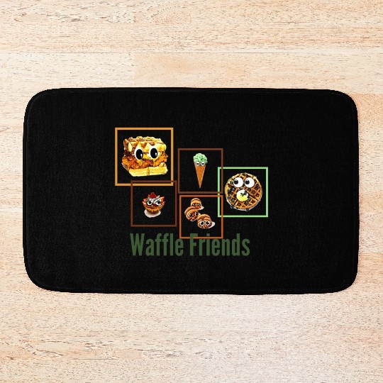 Waffle Friends Bath Mats