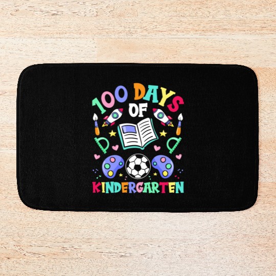 100 Days Of Kindergarten Sayings Cute Team Sweet Bath Mats