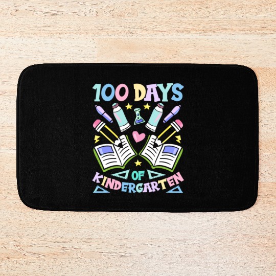100 Days Of Kindergarten Sayings Sweet Team Cute Bath Mats