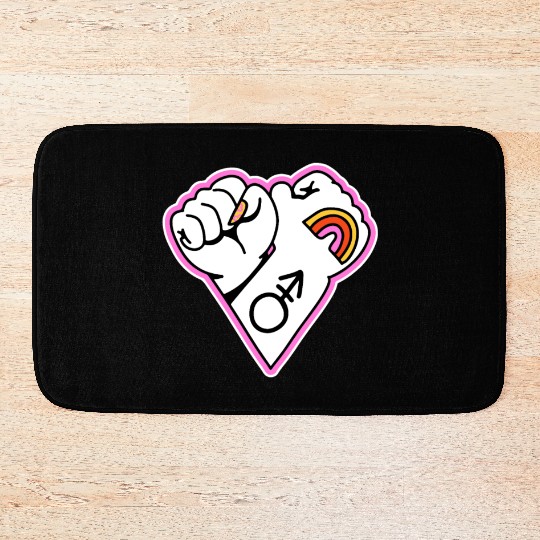 LGBT love is love Bath Mats