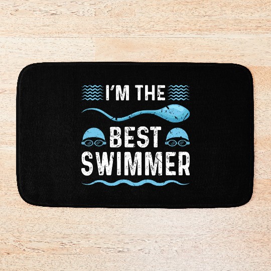 Swim Dad Fathers Day Swimmer Bath Mats