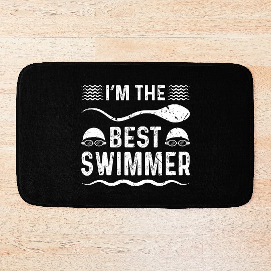 Best Swimmer Funny Humor Swim Bath Mats