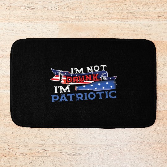 Beer Not Drunk America American Flag 4th Of July Bath Mats