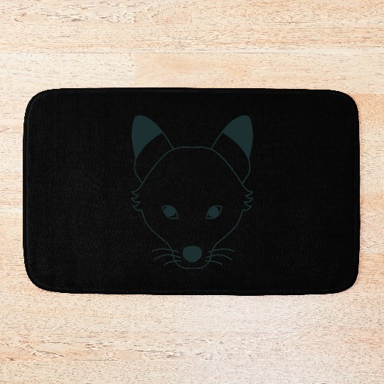 long wolf face Bath Mats
