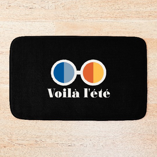 Voila l'ete - Here comes the summer (white) Bath Mats