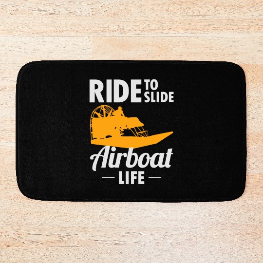 Airboat Fanboat Airboating Swamp boat Race Ride Bath Mats