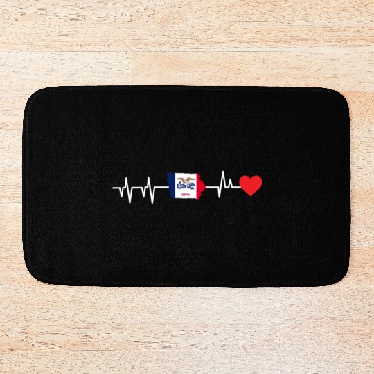 Iowa Heartbeat Gift Bath Mats
