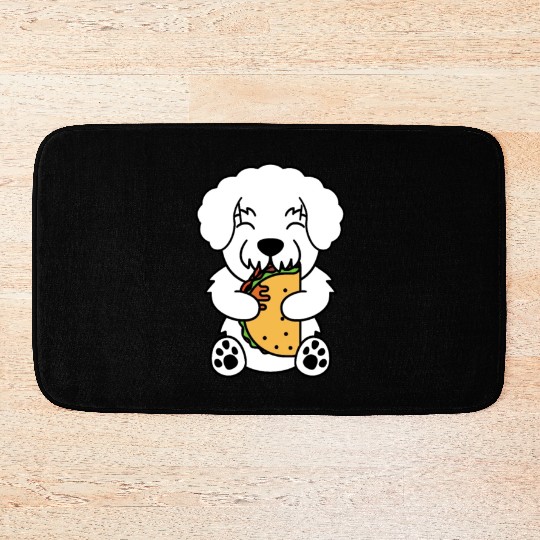Bichon Frise Taco Lover Bath Mats