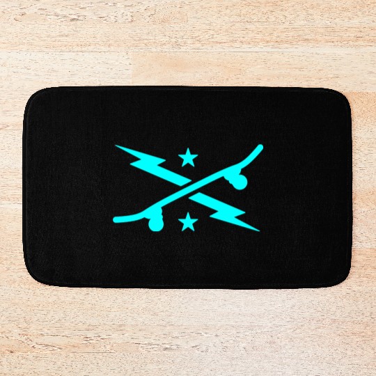 Lightning Skateboard Bath Mats
