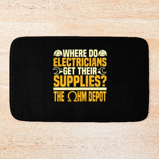 Electrician Electrical Engineer Lineman Bath Mats