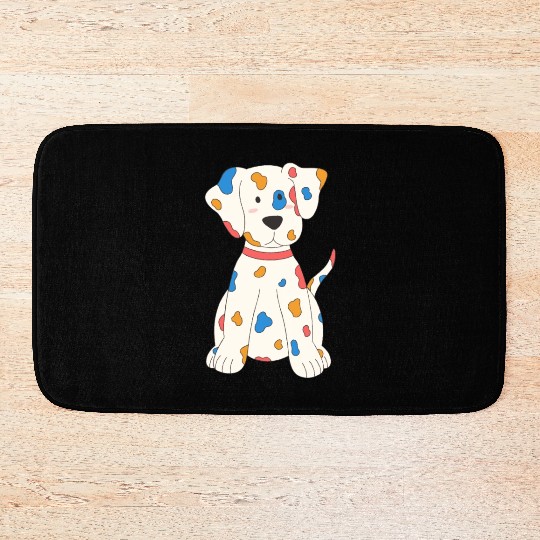 Cute and Colorful Dalmatian Dog Baby Bath Mats