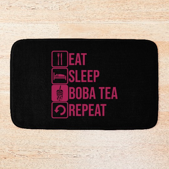 Daily Repeat Boba Tea Bath Mats