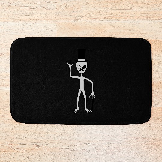 Sir alien waving friendly Bath Mats