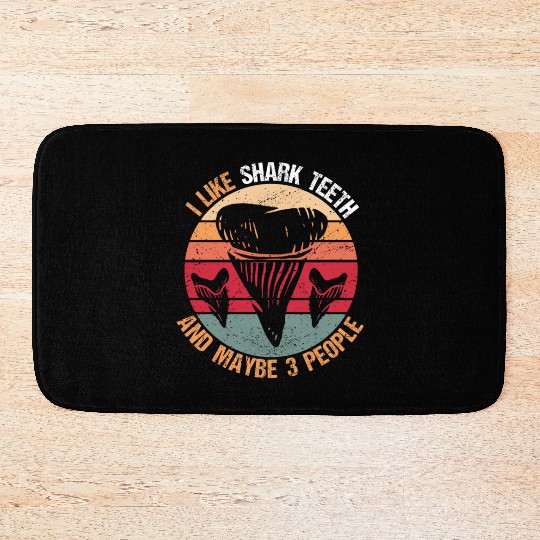 Shark Teeth Fossil Tooth Collector Bath Mats