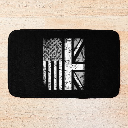 American Flag British Flag US UK Stars Stripes Bath Mats