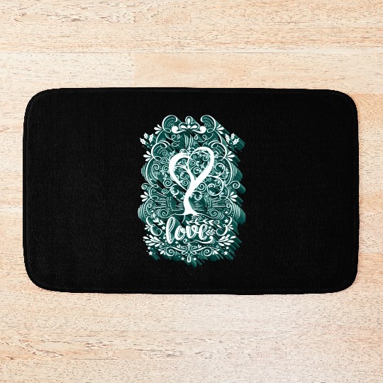 Love - Elf Tree (Heart Version) Bath Mats