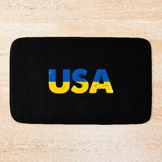I Stand with Ukraine Ukraine Flag Bath Mats