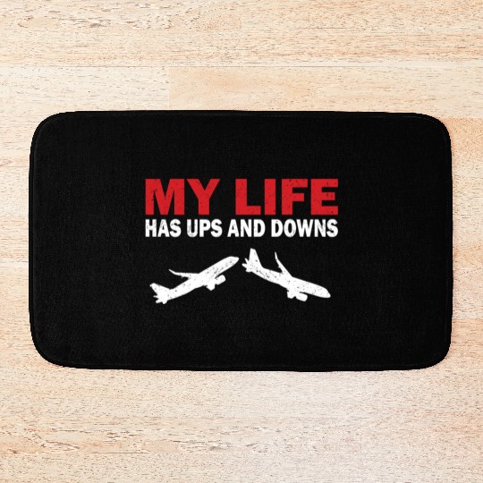Pilot life has Postal Service and downs airplane aviation Bath Mats