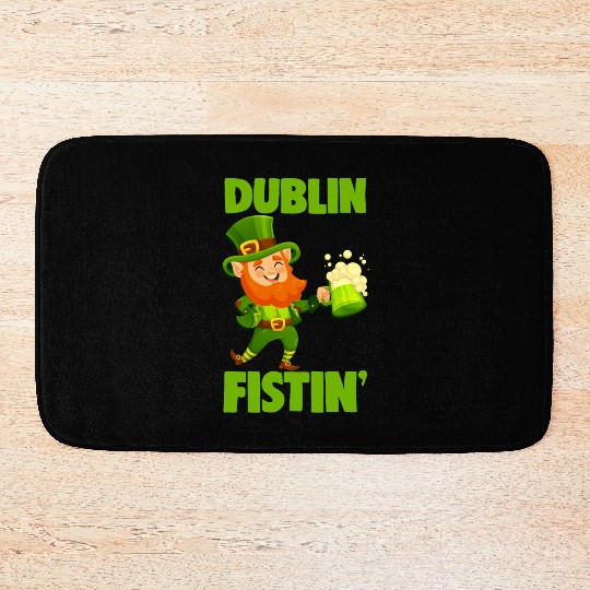 St. Patrick's Day Beer Drinking Dublin Fistin Bath Mats