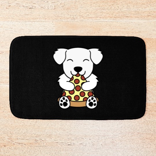 Great Pyrenees Pizza Lover Bath Mats