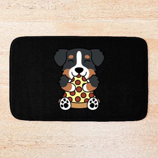 Bernese Mountain Dog Pizza Lover Bath Mats