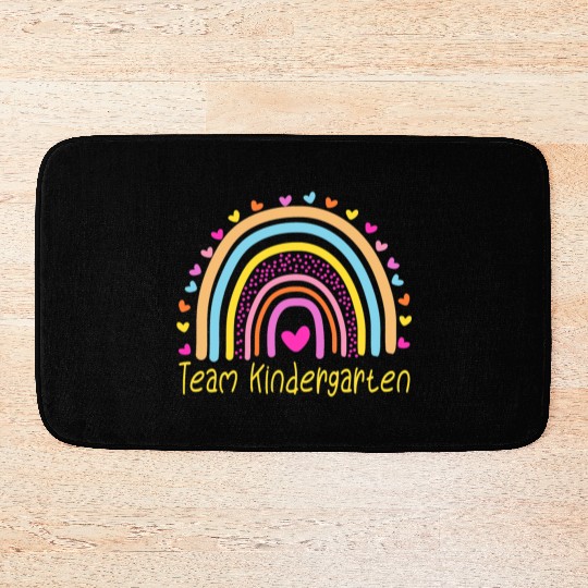 Team Kindergarten Teacher Rainbow Bath Mats