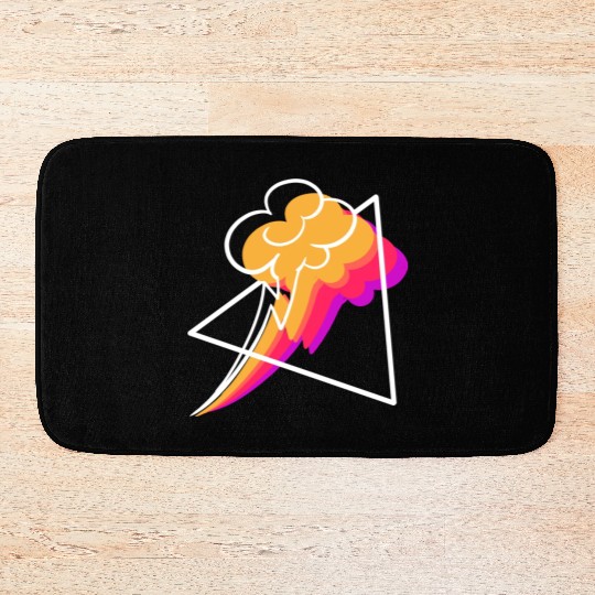 Synthwave Thunderstorm Meteorologist Gift Bath Mats