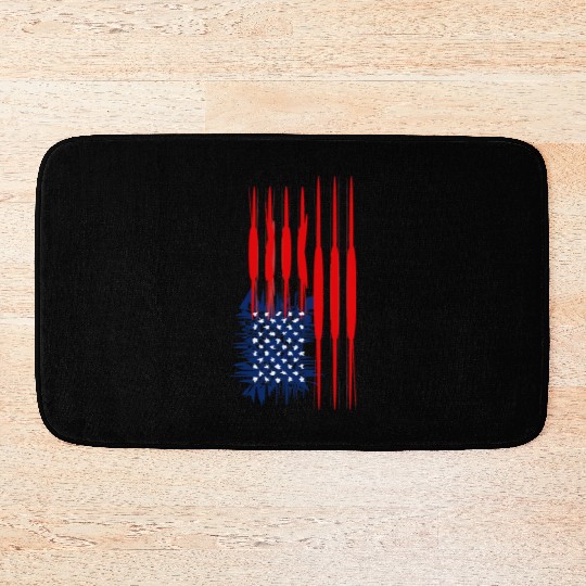 US Flag Vertical Bath Mats American Stars Stripes